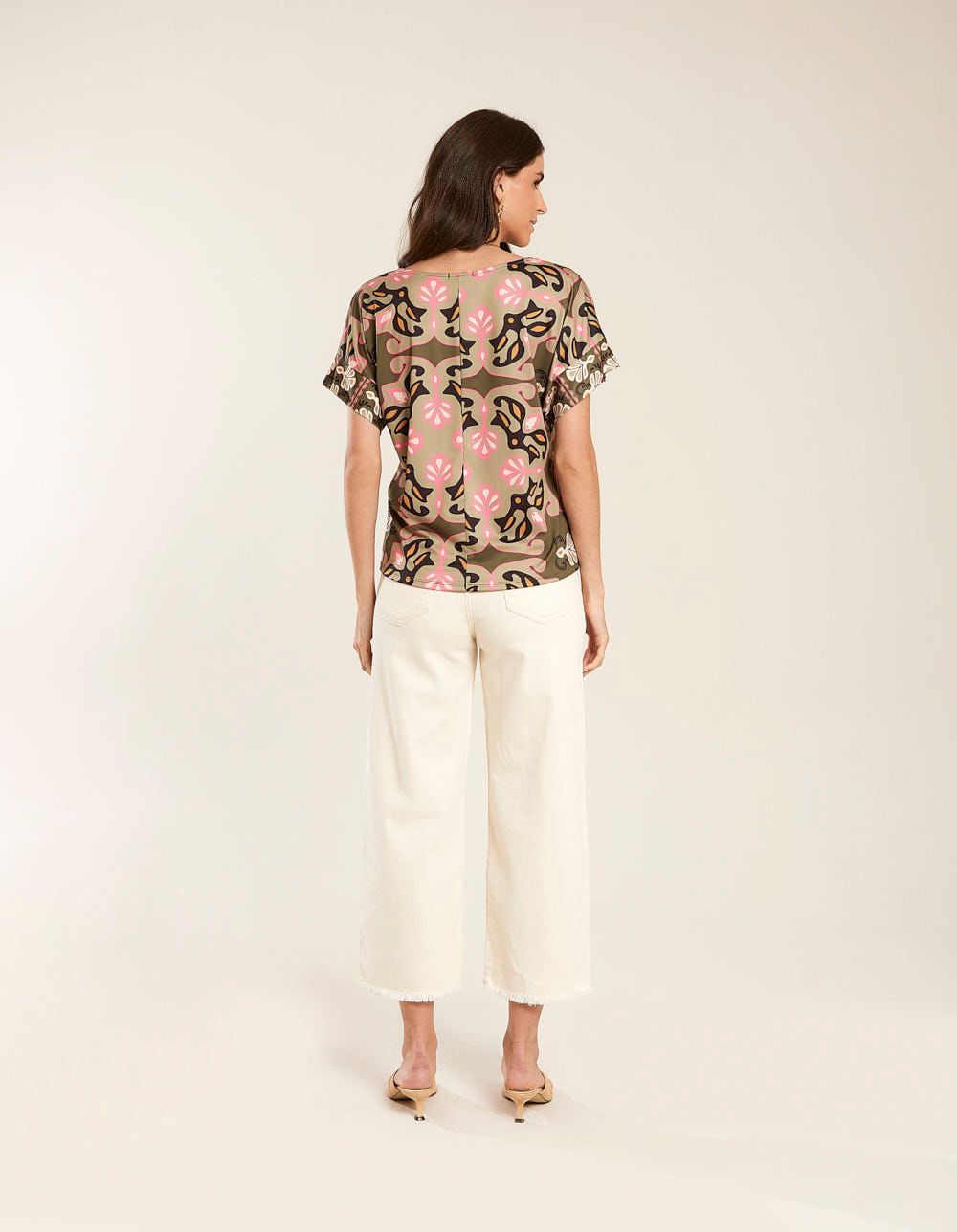 Blusa Estampada Vivian - Verde Militar