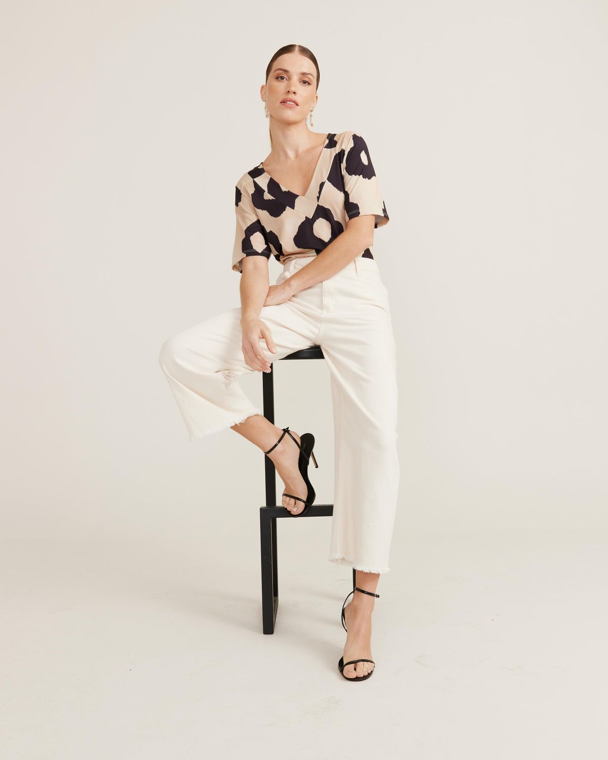 Blusa Estampada Toulouse - Areia