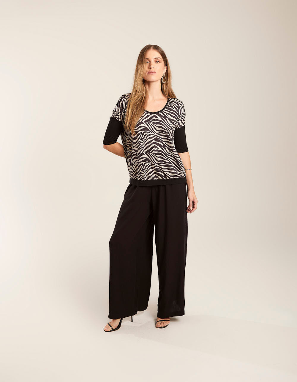 Blusa Estampada Zebra Petit - Preto