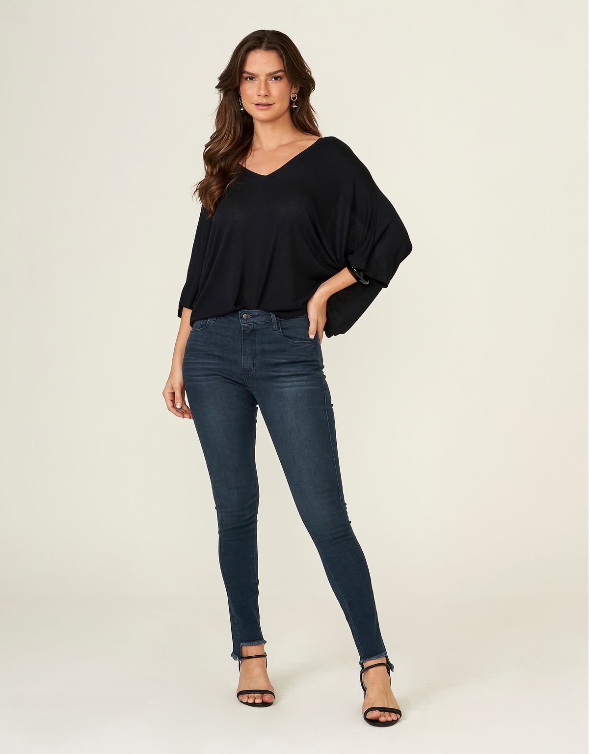 Calça Jeans Skinny Megaflex - Denim Escuro