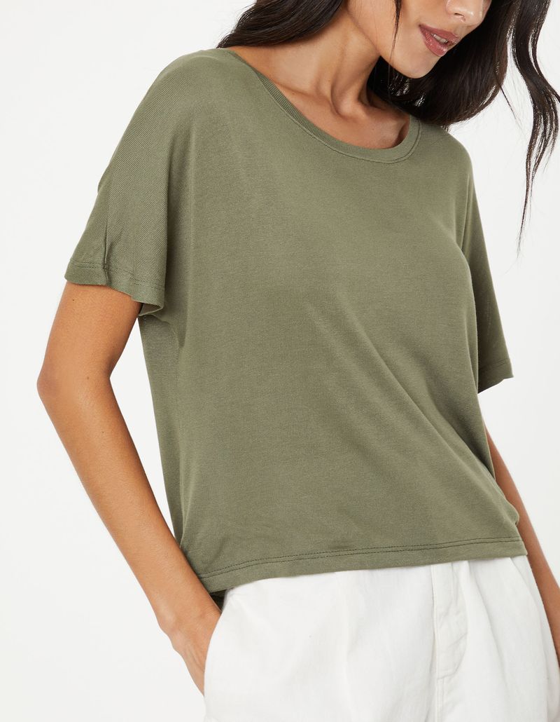 Blusa Ampla Tricot - Verde Oliva