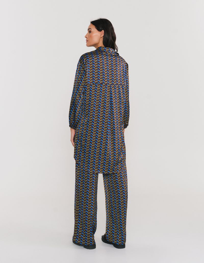 Chemise Curto Estampado Drops - Preto