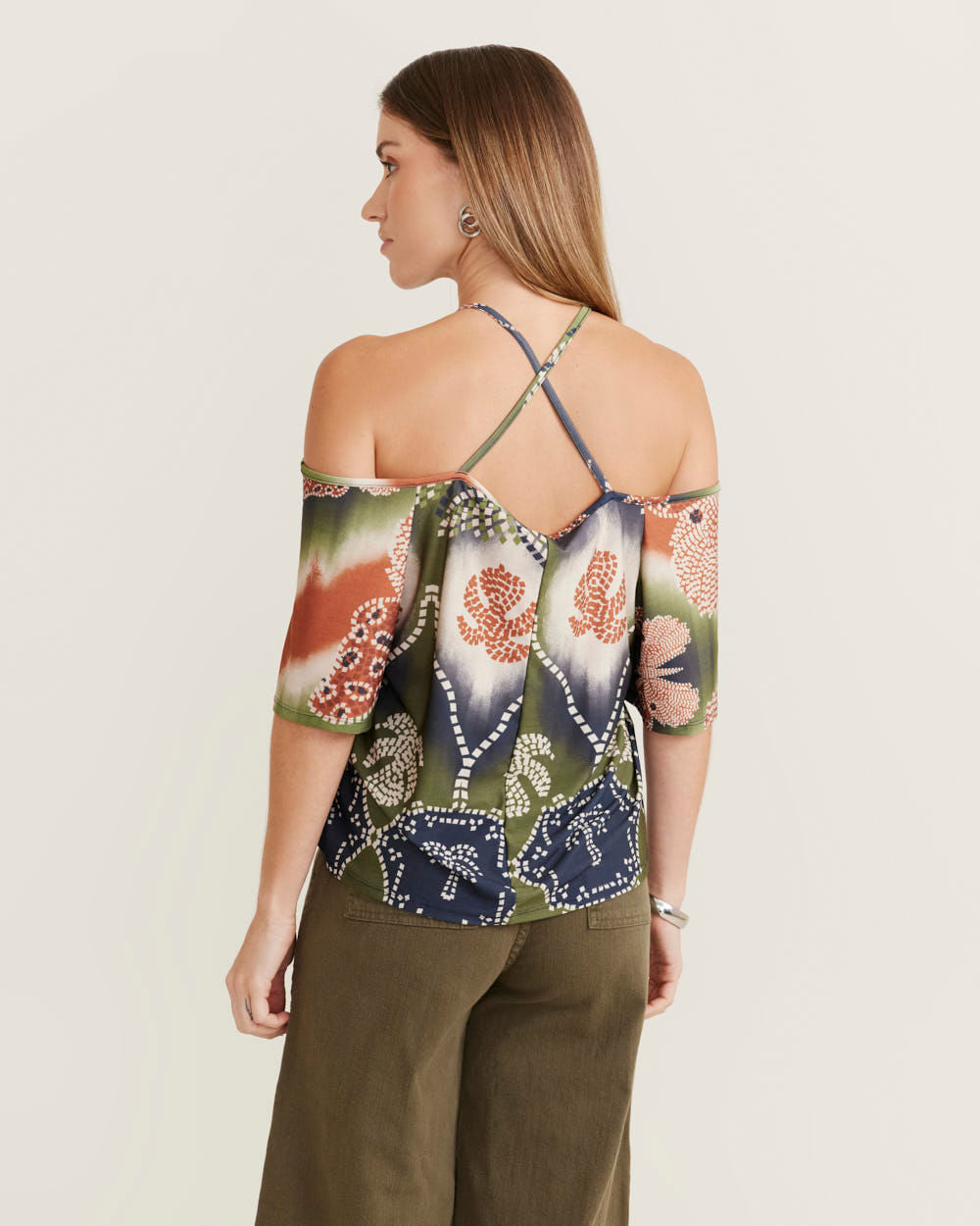 Blusa Estampada Tie Dye Fly - Verde Oliva