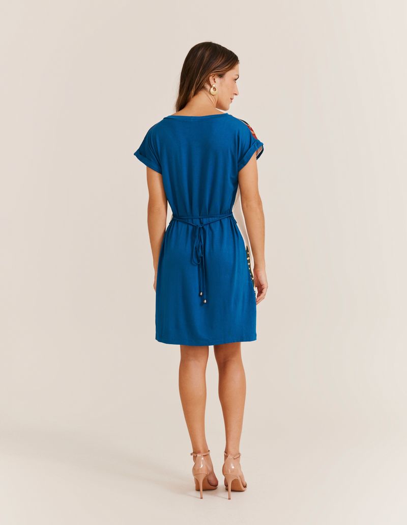 Vestido Caixinha Estampado Bia - Areia