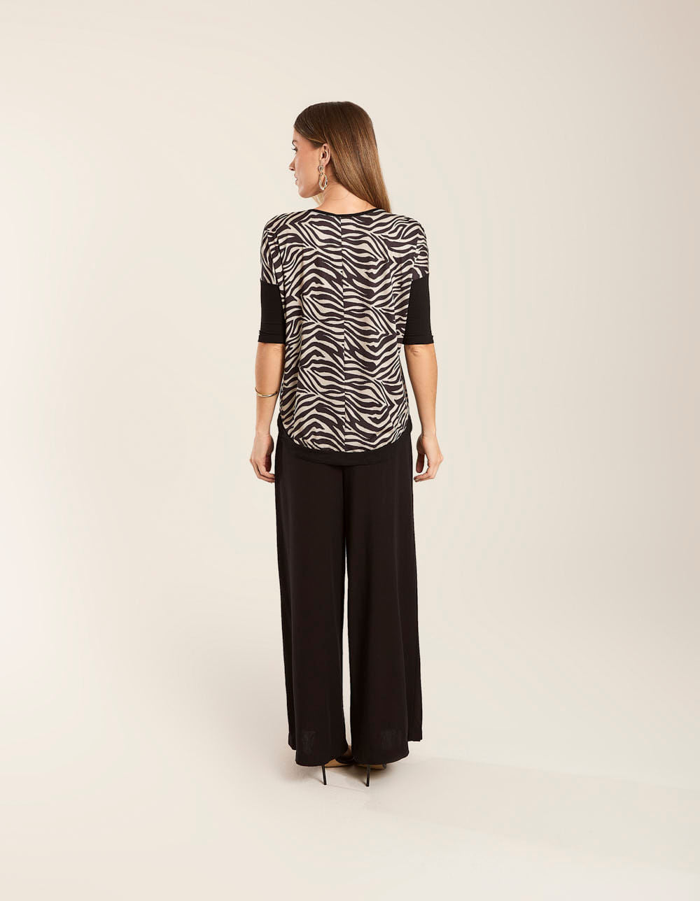 Blusa Estampada Zebra Petit - Preto