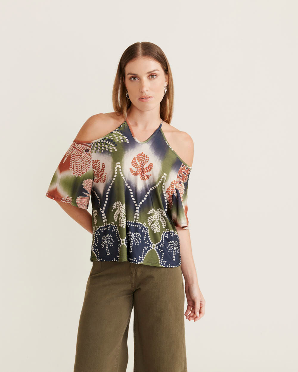 Blusa Estampada Tie Dye Fly - Verde Oliva