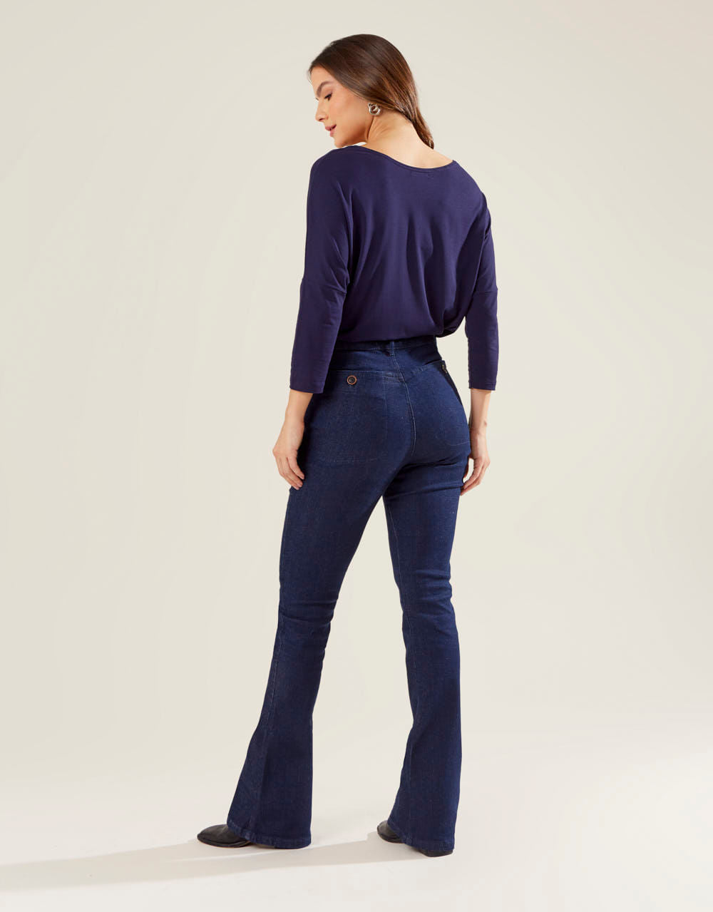 Calça Jeans Flare - Denim Escuro